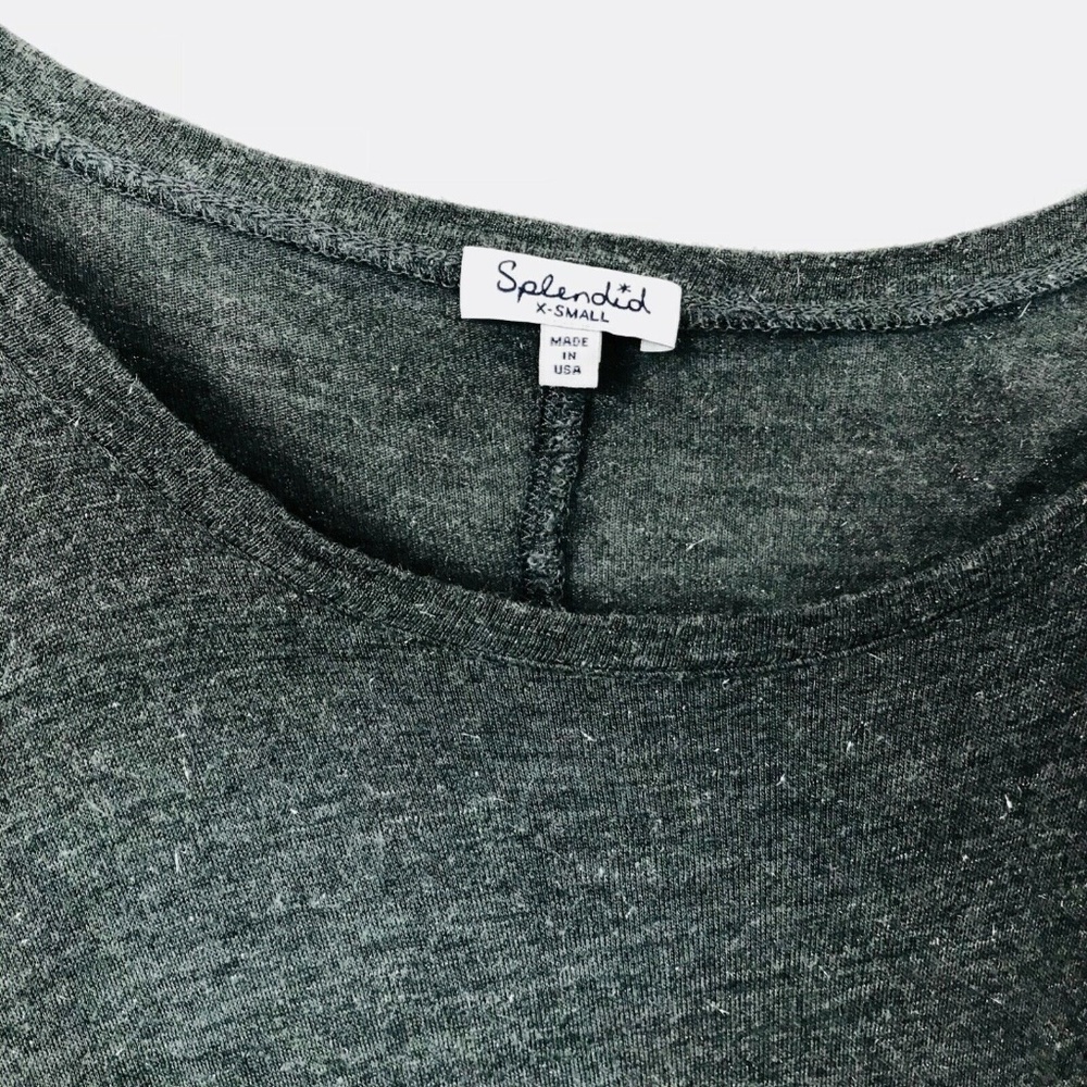 Splendid Anthro XS Gray Sparkle Jersey Top Dolman - Picture 5 of 5